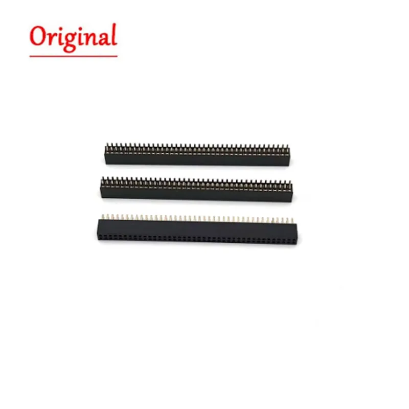 10pcs/lot Double row 2*40P female seat spacing 1.27mm socket 80pin straight needle Female Header connector