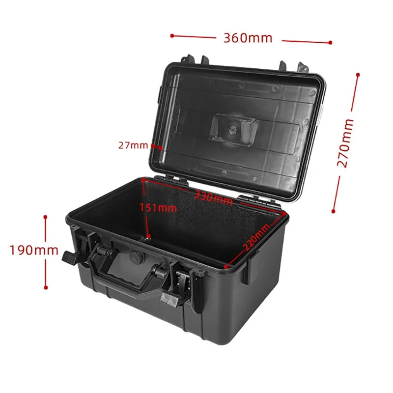 Caja de Herramientas impermeable y a prueba de golpes, caja de herramientas de plástico seco portátil, organizador de esponja precortada, resistente