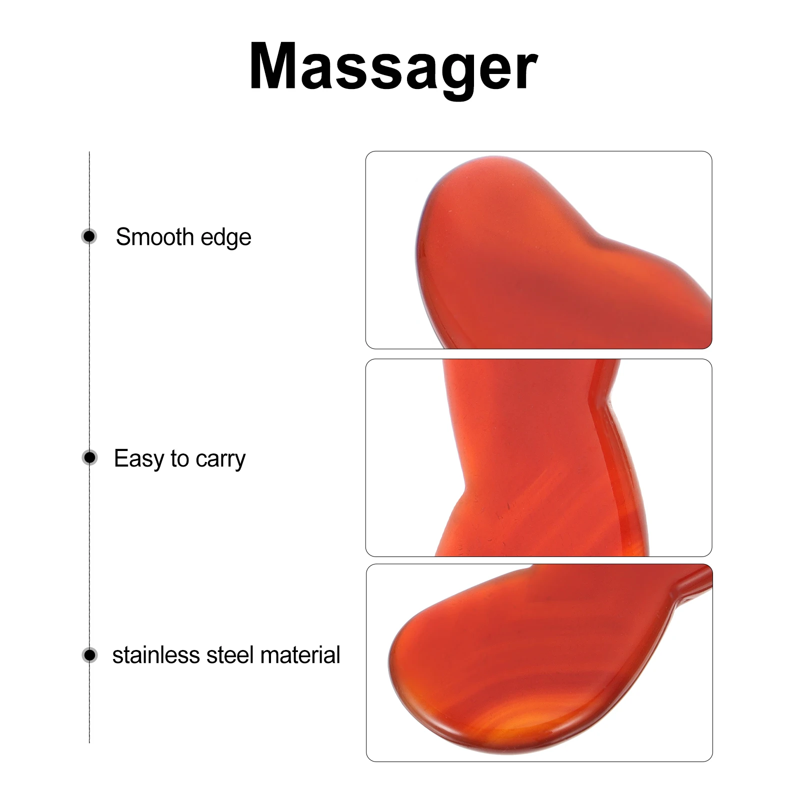 

Jade Scraping Board Gua Sha Massage Tool Pain Relief Scraper Tablets Agate Body Massager Plate