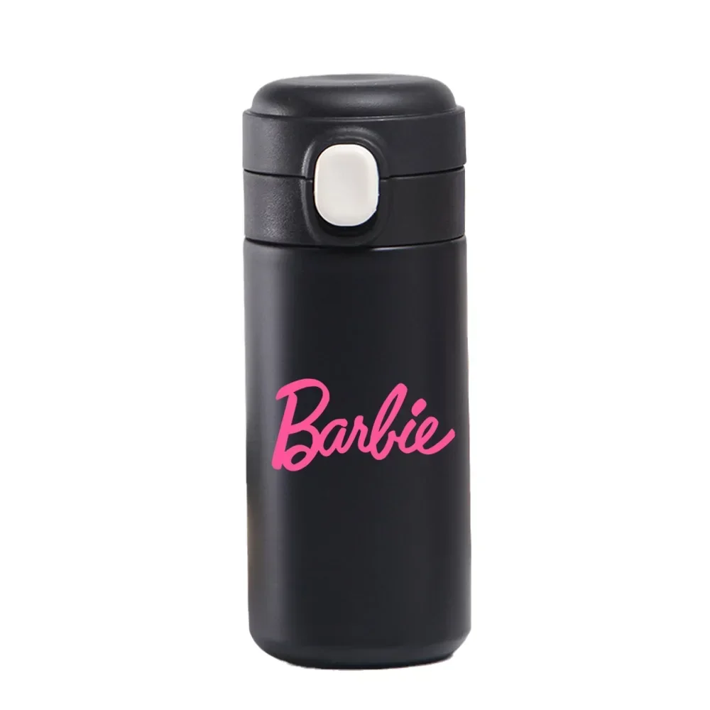 Barbie Thermos Cup Pea Cute Compact Water Coffee Drinks Juice Double-layer Vacuum Portable Bouncing Lid Thermos Cup Girl Gifts