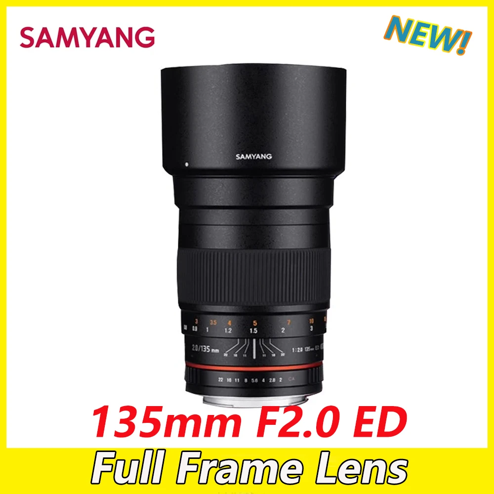 Samyang 135mm F2.0 ED full frame Lens Aspherical Telephoto for Sony E Canon EF Nikon F Mount Camera Lenses  LIke 5D 600D d6500