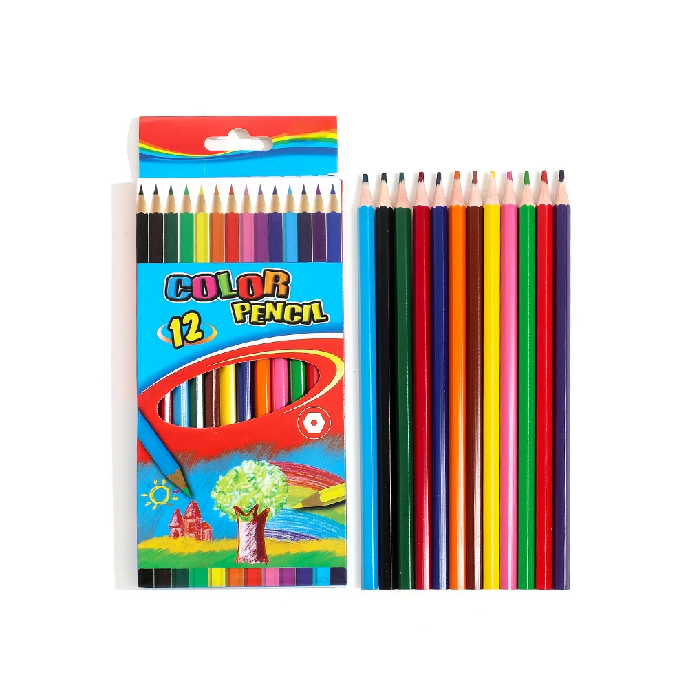 12 Colors Wooden Colored Pencils Artist Painting Oil Color Pencil Crayon Art Graffiti Drawing Sketch School stationery Supplies