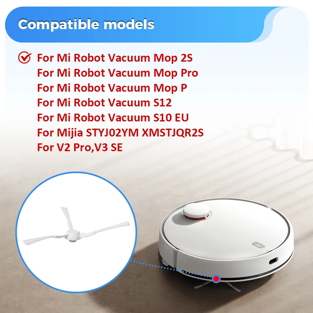Side Brush For Xiaomi Mijia LDS STYTJ02YM for Conga 3490 for Viomi V2 PRO V3/SE Vacuum Cleaner Left Right Brush Replacement