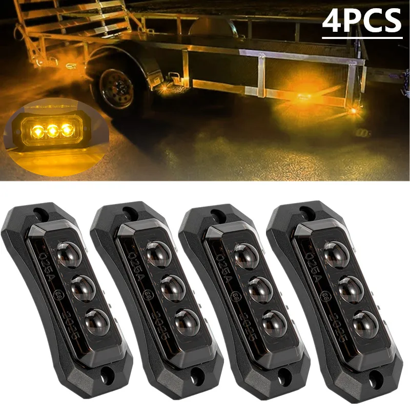 

4PCS Car Lighting Trucks LED Clearance Lights Trailer Marker Warning Lamp Waterproof DC 12V 24V Trucks Lights Indicator Lamp