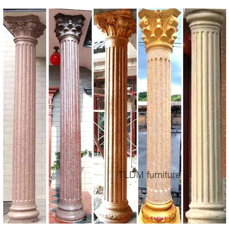 European Roman Column Molds Cylinder New Rural Building with Villa Cement Roman Column Model Plastic Column Mold Garden Building