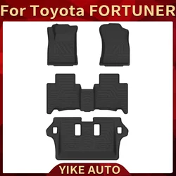 For Toyota Fortuner LHD RHD 2005-2021 7-Seats Auto Car Floor Mats All-Weather TPE Foot Mats Pad Tray Mat Interior Accessories