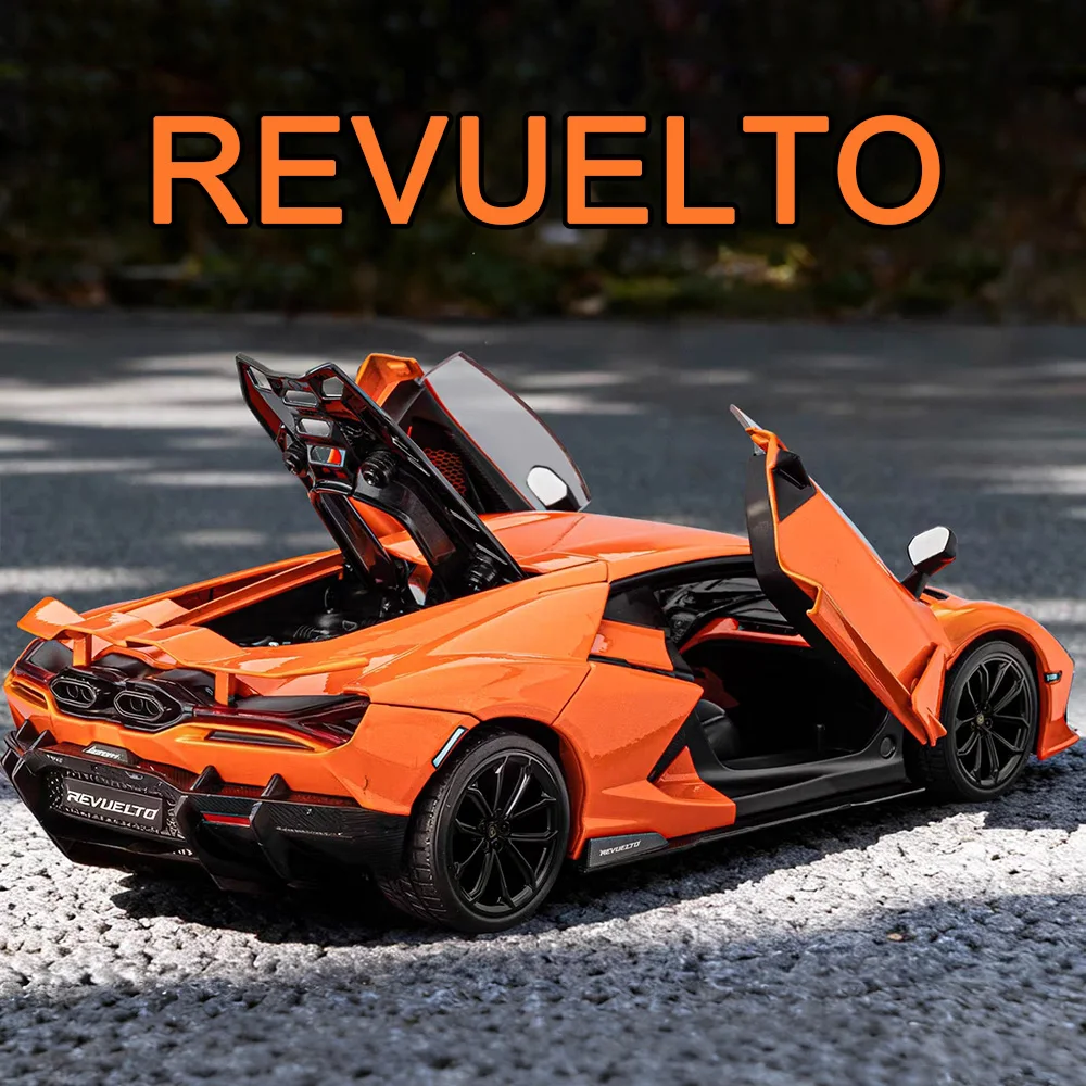 

1:18 Lambor Revuelto 300SL автомобили игрушки миниатюрные модели из сплава литые под давлением двери открытый автомобиль свет музыка суперкар коллекционный предмет