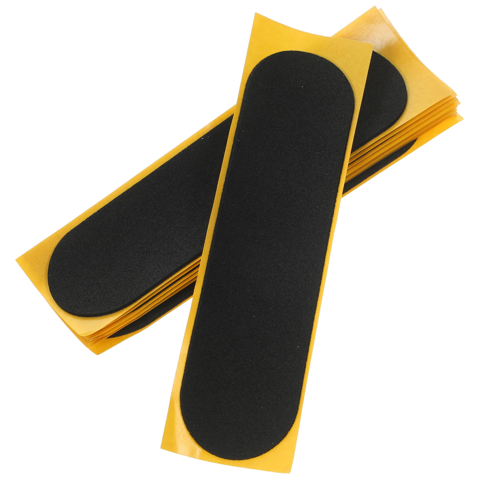 

10pcs Grip Stickers Self Adhesive Pads 28x100mm Yellow Paper Black Foam Nonslip Foams Tapes for Fingerboards