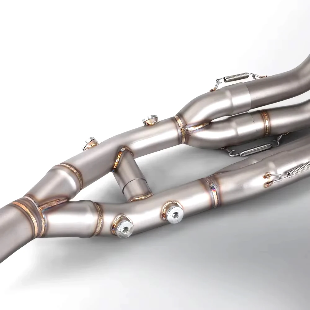 Slip On For BMW S1000RR S1000R 2019 - 2023 Motocycle Exhaust Front Link Pipe Modify Moto Escape Tube Connecting 60mm Muffler