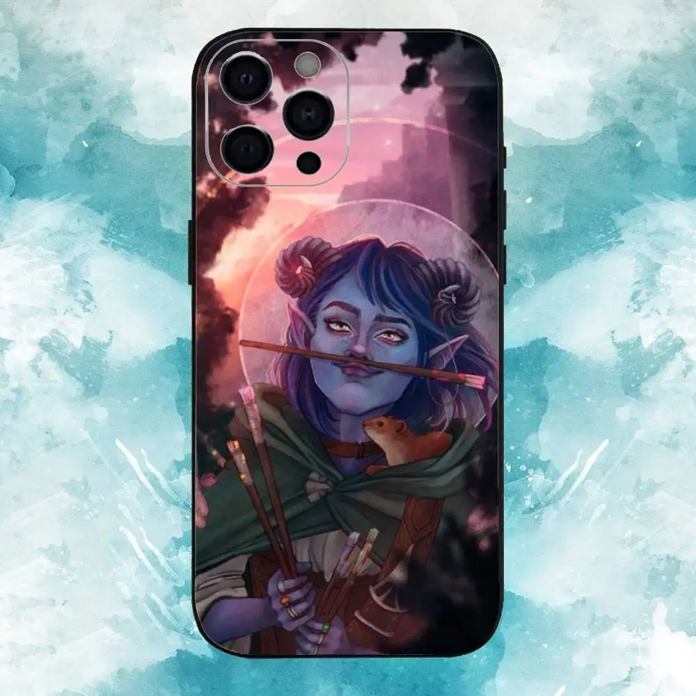 حافظة هاتف L-Legend V-Vox M-Machina لهاتف iPhone17,16,15,14,13,12,11 Plus، Pro Max غطاء أسود ناعم