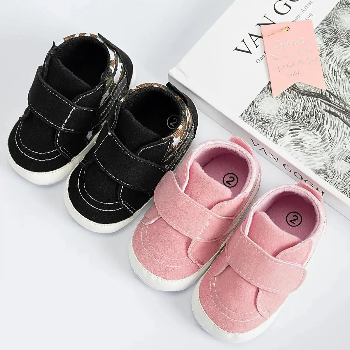 

Meckior New Baby Shoes Girls Boys Casual Shoes Cotton-padded Non-slip Soft-sole Infant Toddler First Walkers 2-colors 0-18M