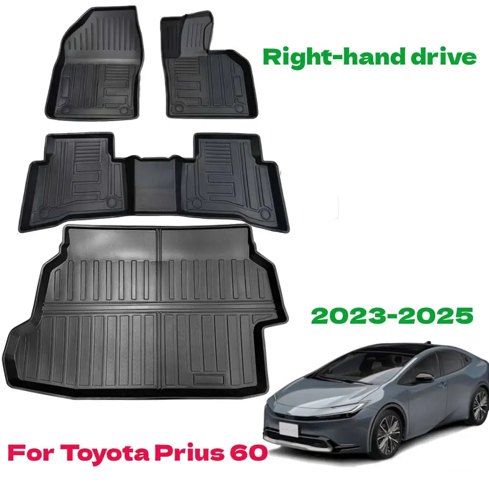 

TPE Floor Mats for 2023 2024 2025 Toyota Prius 60(RHD) All Weather Protection Anti-Slip Automotive Floor Liners mats Accessories