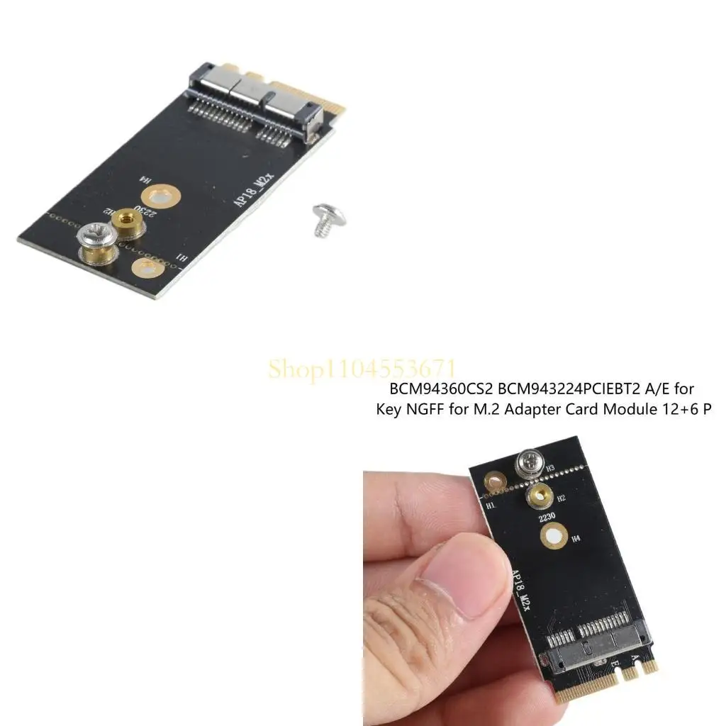 

Best Seller BCM94360CS2 BCM943224PCIEBT2 Card to NGFF(for M.2) for Key A/E Adapter for Mac OS