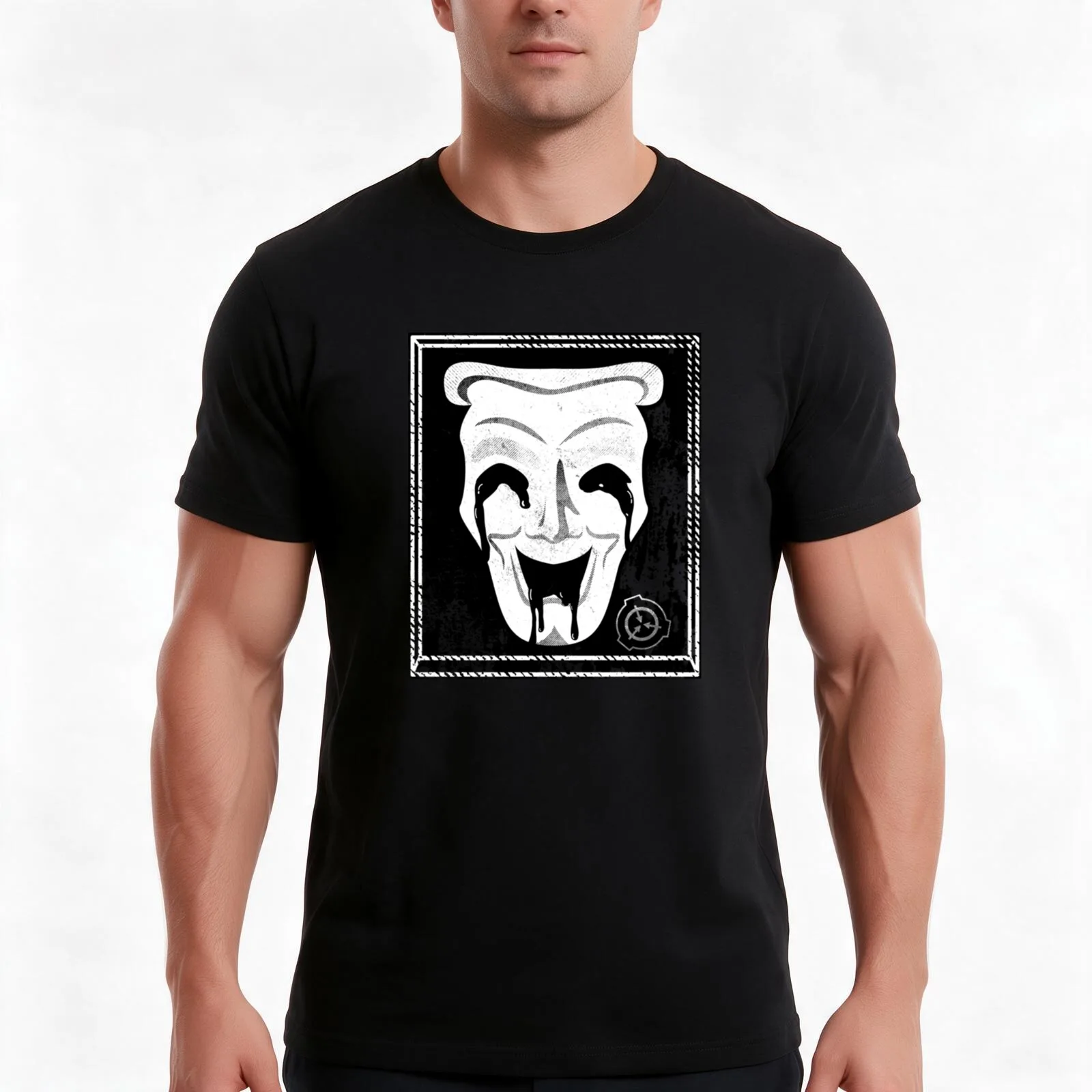 SCP-035 Possessive Mask SCP Foundation Sweat T-Shirt, Summer Casual Cotton Tee, Oversized Streetwear Tops, Vintage Graphic Print