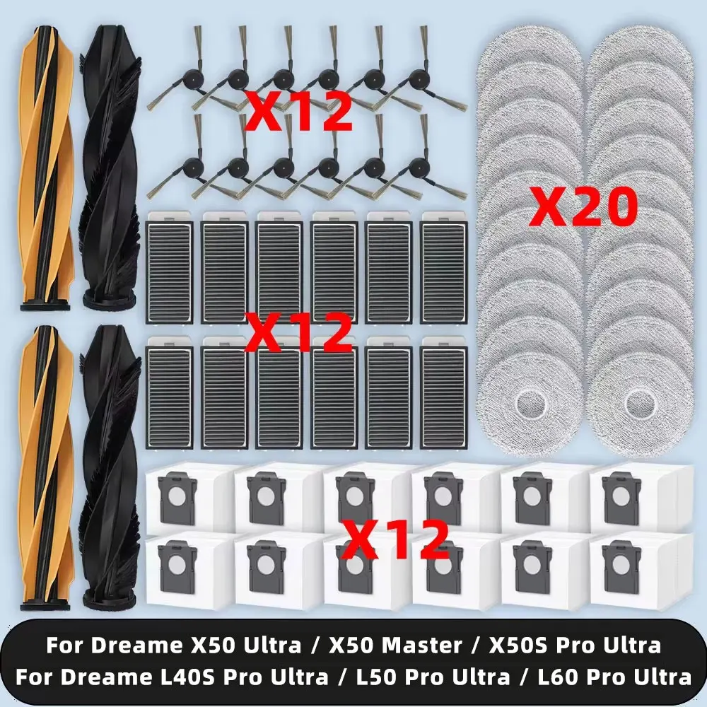 �y�Z�[�����z�݊����̂���( Dreame X50 Ultra Complete / X50 Master / X50S Pro Ultra / L50 Pro Ultra / L40S Pro Ultra / L60 Pro Ultra )�X�y�A�p�[�c���[���[�T�C�h�u���V�t�B���^�[���b�v�N���X�_�X�g�o�b�O�A�N�Z�T���[