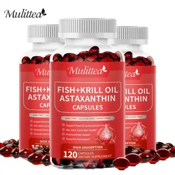 Mulittea Astaxanthin Capsules Promotes Cardiovascular Health and Accelerates Metabolism supporting Eye, Joint & Skin Health