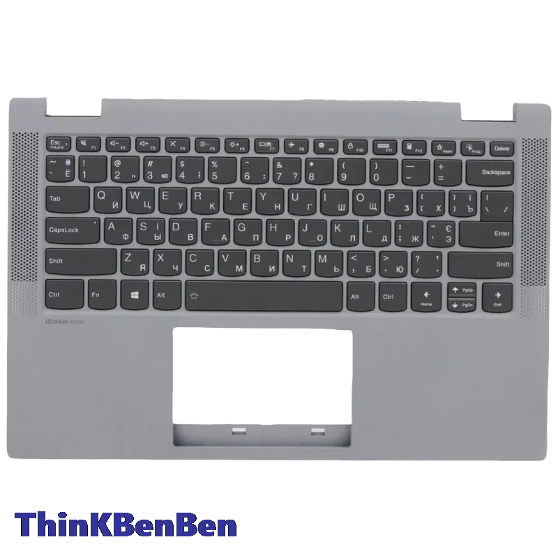

UKR Ukrainian Platinum Grey Keyboard Upper Case Palmrest Shell Cover For Lenovo Flex5 14 14ALC05 14ARE05 IIL05 ITL05 5CB0Y85331