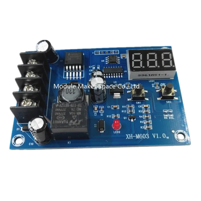 XH-M603 Modulo di controllo della carica Scheda di protezione dell'interruttore di controllo del caricabatteria al litio di stoccaggio 12-24V con display a LED