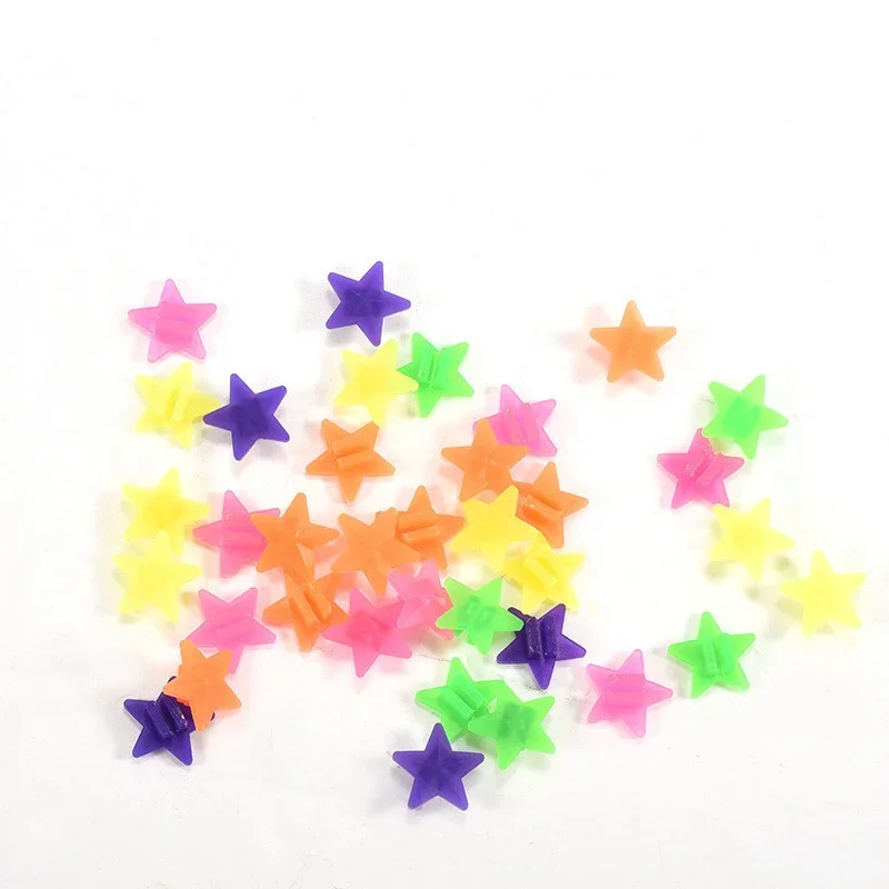 36Pcs Colorful Safety Kids Clip Bicycle Round Multi-color Love Heart Stars Wheel Bike Accessories Decoration Bead Spoke Beads