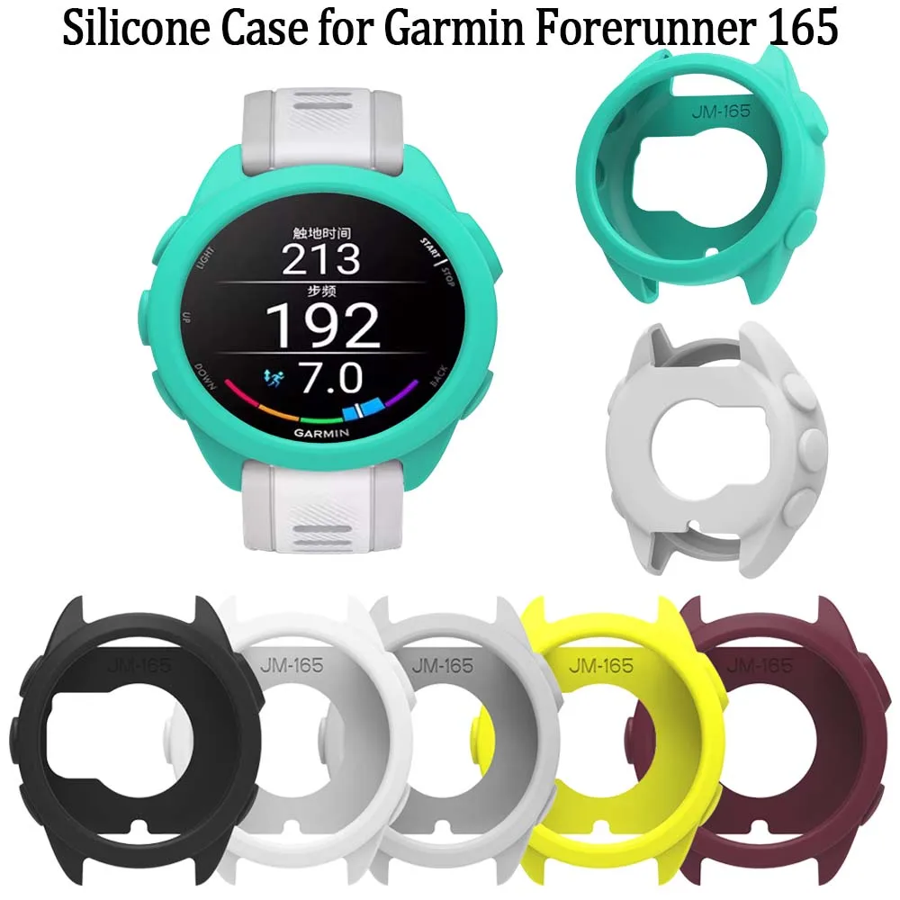 Uhr Schutzhülle Shell für Garmin Forerunner 165, Smartwatch, weiche Silikon-Displayschutzfolie, Zubehör