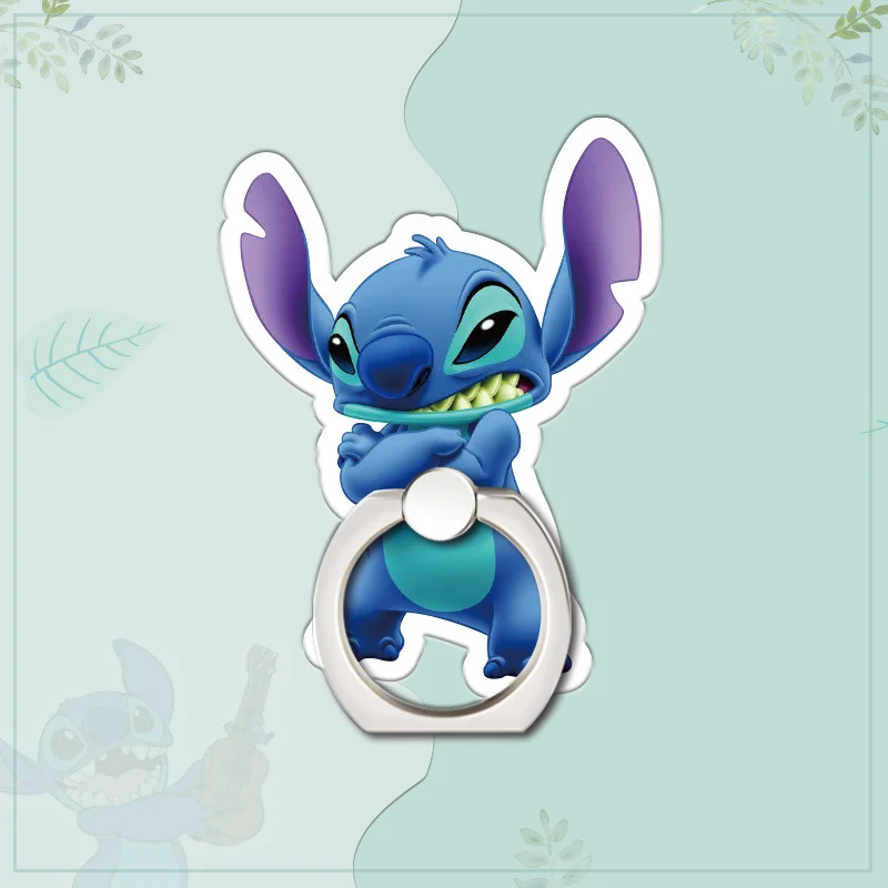 Cartoni animati Stitch Phone Finger Rings Disney maschio femmina universale pieghevole replica supporto per anello per dito del telefono cellulare