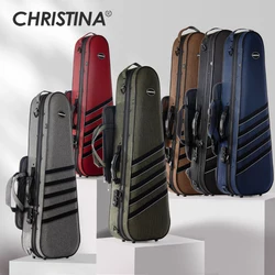 CHRISTINA Waterproof Canvas Violin Case NEW Triangular 4/4 Size Lightweight Multicolors Available with Sheet Music Bag Code Lock