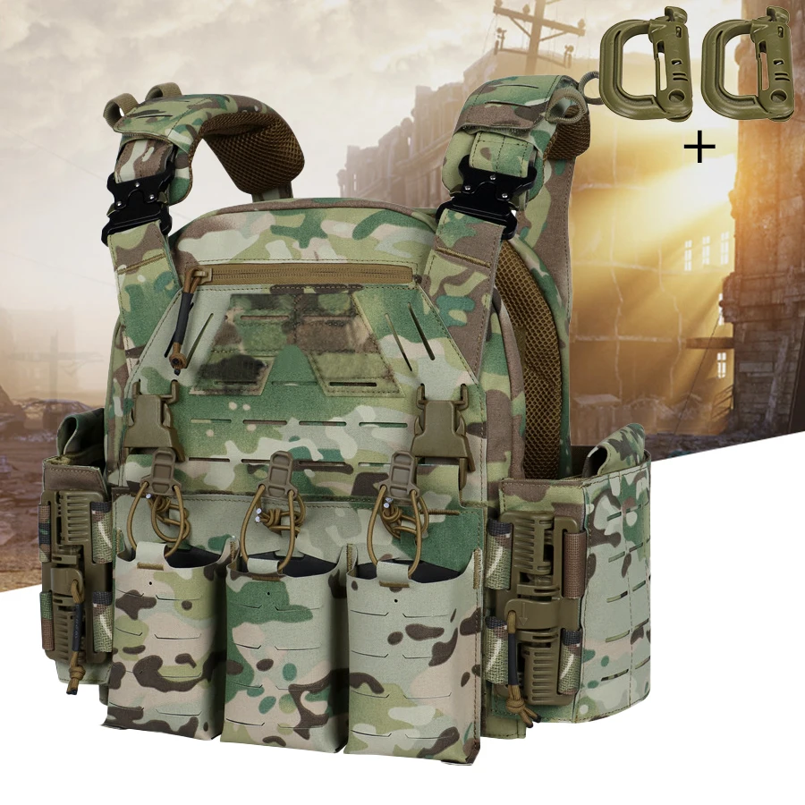

Multi functional, wear-resistant, breathable Molle expansion system triple strap quick release buckle hunting vest