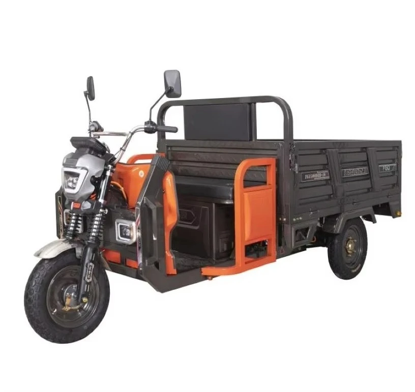 1300W high-power electric loader, three-wheeled, 1000kg load capacity, open-top tricycle for wholesale cargo transportation