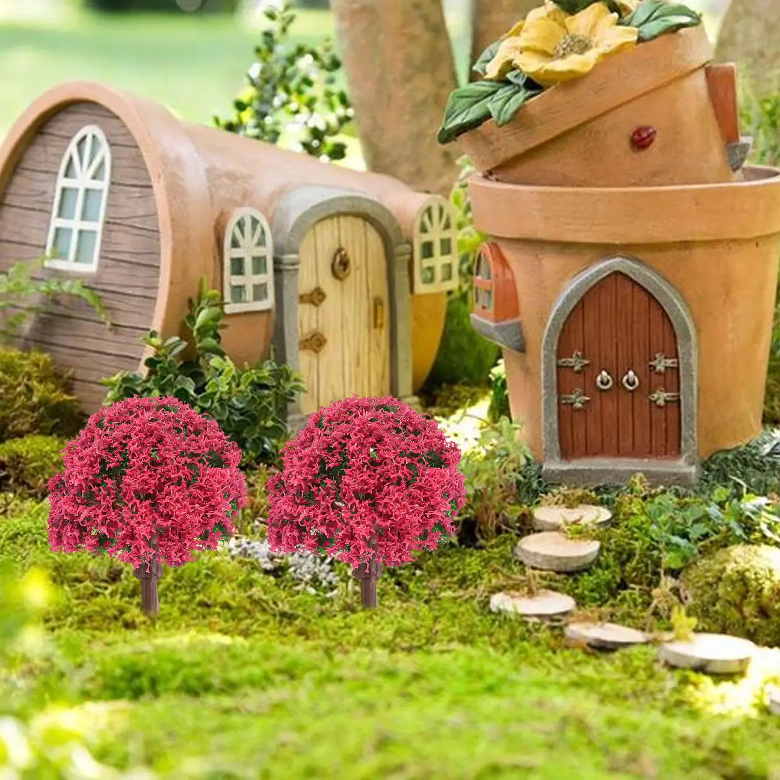 20Pcs Mini Model Trees 3CM Landscape Decor Train Layout Accessories DIY Garden Supplies For Household Decor