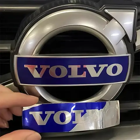 Aluminium sticker Car Front Grill Emblem Badge For Volvo XC90 V90 V60 XC60 V40 S80 S60 S90 C40 XC40 V70 XC70 C30 C70 EX90