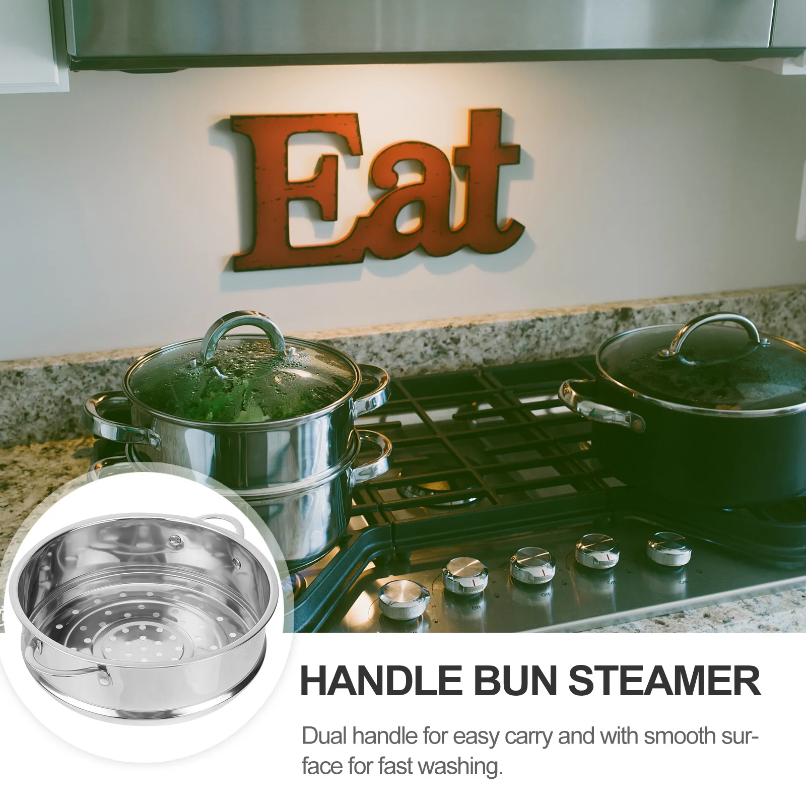 

16Cm Stainless Steel Basket Dual Handle Kitchen Steamer For Dumplings Steam Cooking Baskets Small Food Steamer Grid Insert