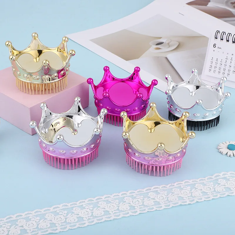 

Large-tooth Massage Comb Cute Crown Air Cushion Comb Anti-knot Hair Smoothing Comb Styling Tools Accessories