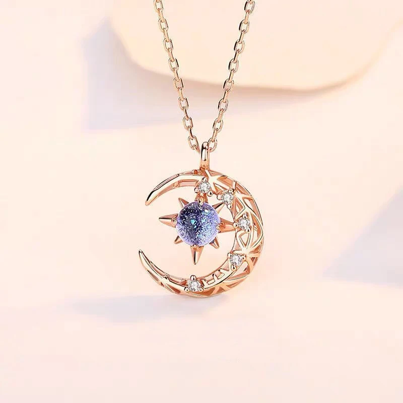 Star Moon Pendant Necklaces for Women