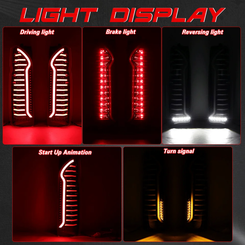 LED Rear Tail Lights For Toyota Hiace 200-Series MK5 2005 2006 LED Rear Tail Lights For Toyota Hiace 200-Series MK5 2005 2006