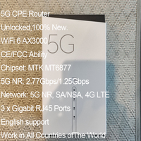 New 5G Gigabit WiFi Router R4A-77 Global Network Dual Bands Wi-Fi 6 AX3000 Indoor CPE MT6877 5G 4G LTE Cat18 Sim Wireless Modem
