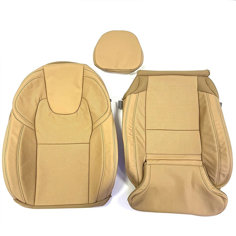 Customized 100% Original Nappa Genuine Perforated Amber Leather Full Car Seat Cover for Volvo XC60 XC90 S60 S90 Front Type