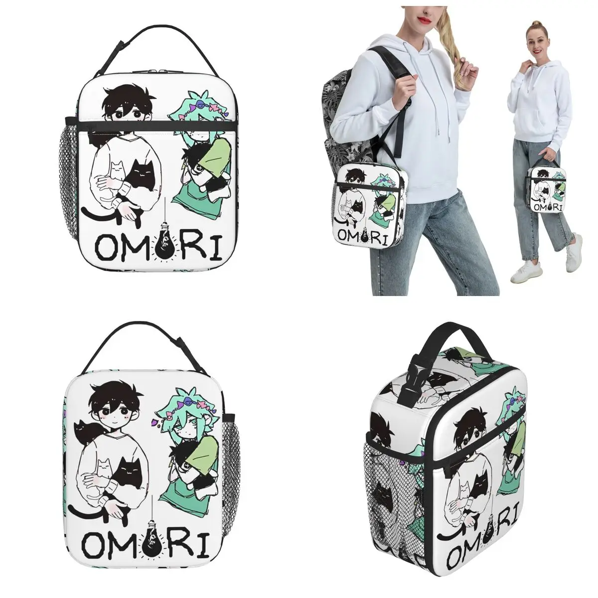 Insulated Lunch Bags Omori And Cat Cartoon Merch Lunch Container New Arrival Thermal Cooler Lunch Box For Office