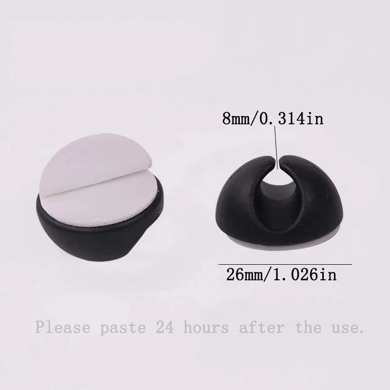 Organizador enrollador de Clip de Cable, Clips redondos para cables de cargador, gestión ordenada de escritorio, abrazadera de soporte adhesivo para cables en el hogar, oficina y coche