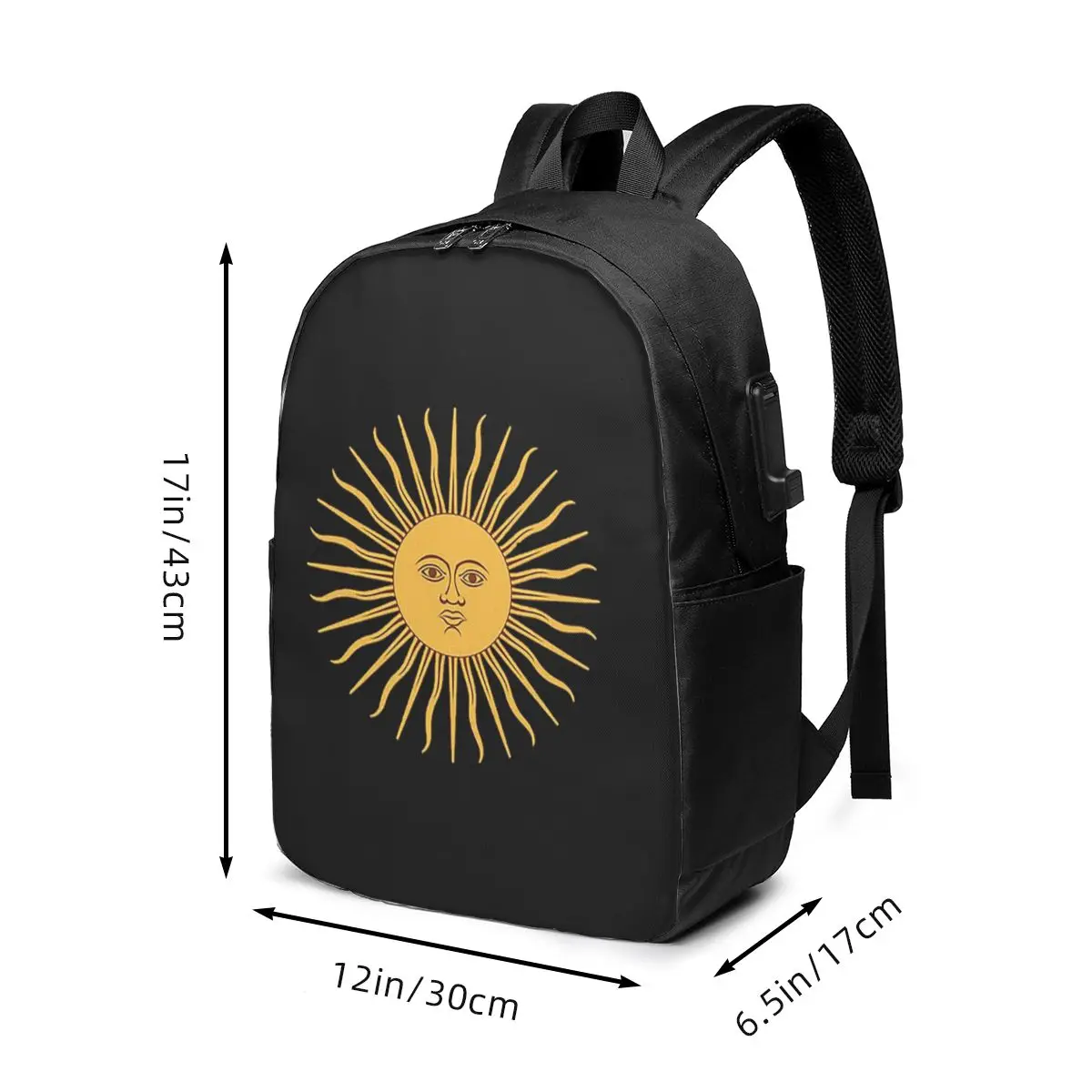 Sun Of May Flag Of Argentina Backpack Travel Notebook Bag Computer College Student School Bag Laptop Shoulder Bags for Men Women view 5