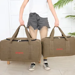 Unisex Vintage Canvas Travel Bag Large Capacity Duffel Hand Luggage Bag Gym Pack Multifunction Sac De Voyage Weekend Bag