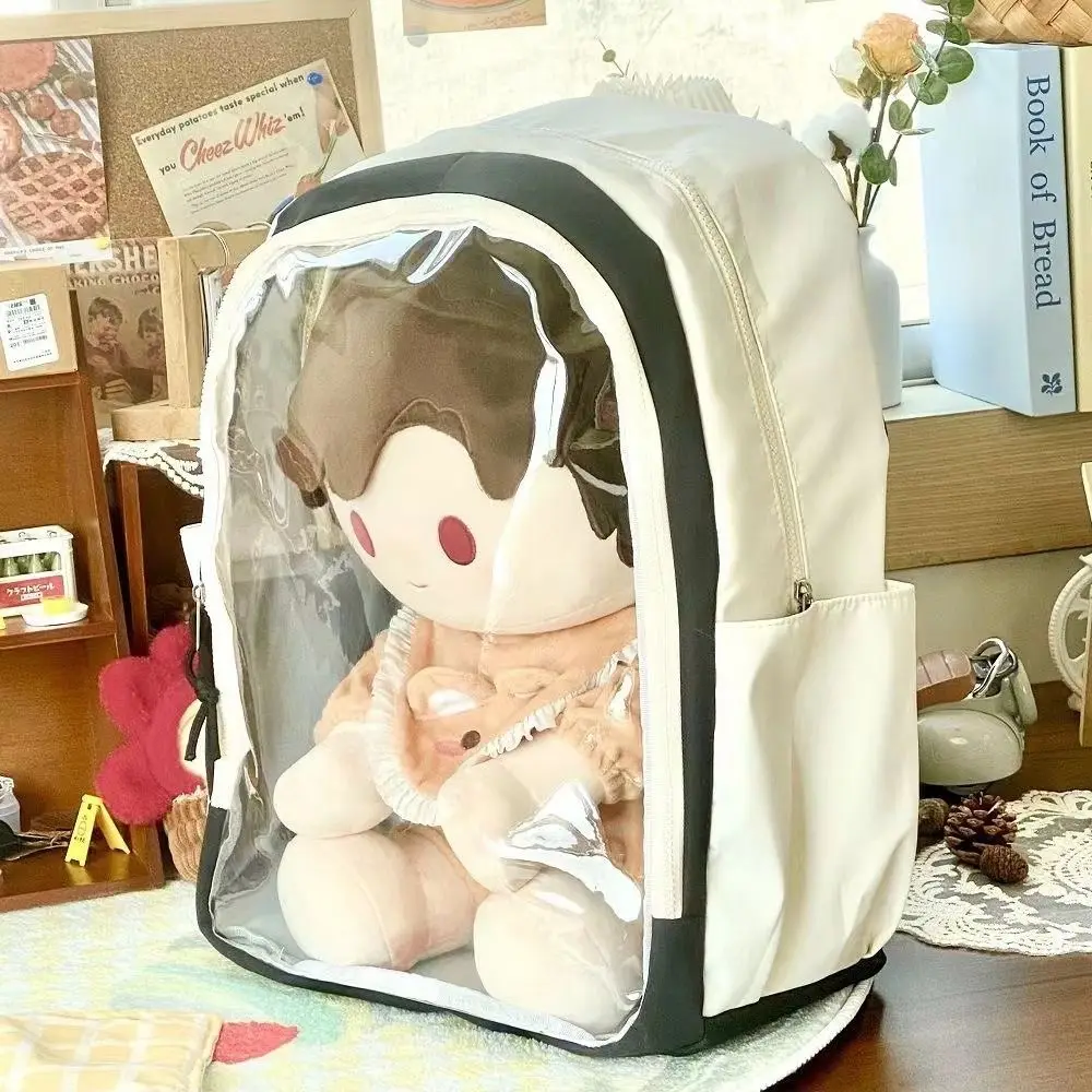 Nylon 40cm Doll Ita Bag Large Capacity Clear Cotton Doll Display Storage Bag Dustproof Schoolbag