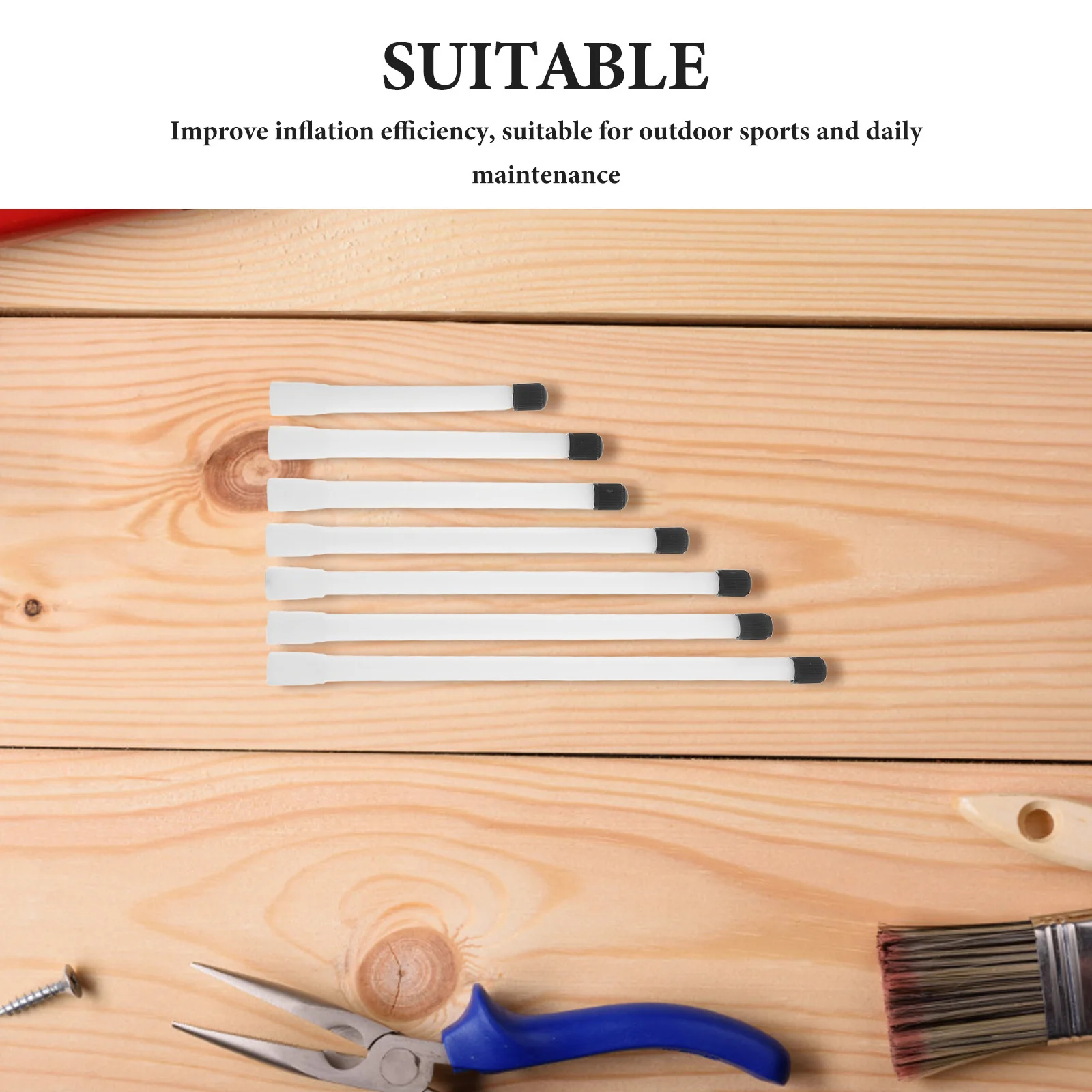 14Pcs Tire Valve Extension Rods Durable Plastic Straight Extender for Bikes Cars Compatible with Various Inflation Tools