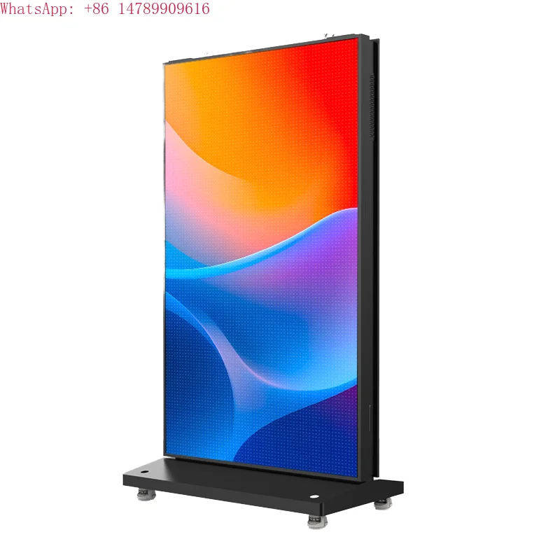 Customized Waterproof LED DisplayGQY P4 Floor Standing LED Poster For Exhibition Hall Brand Introduction Wall With High Resoluti