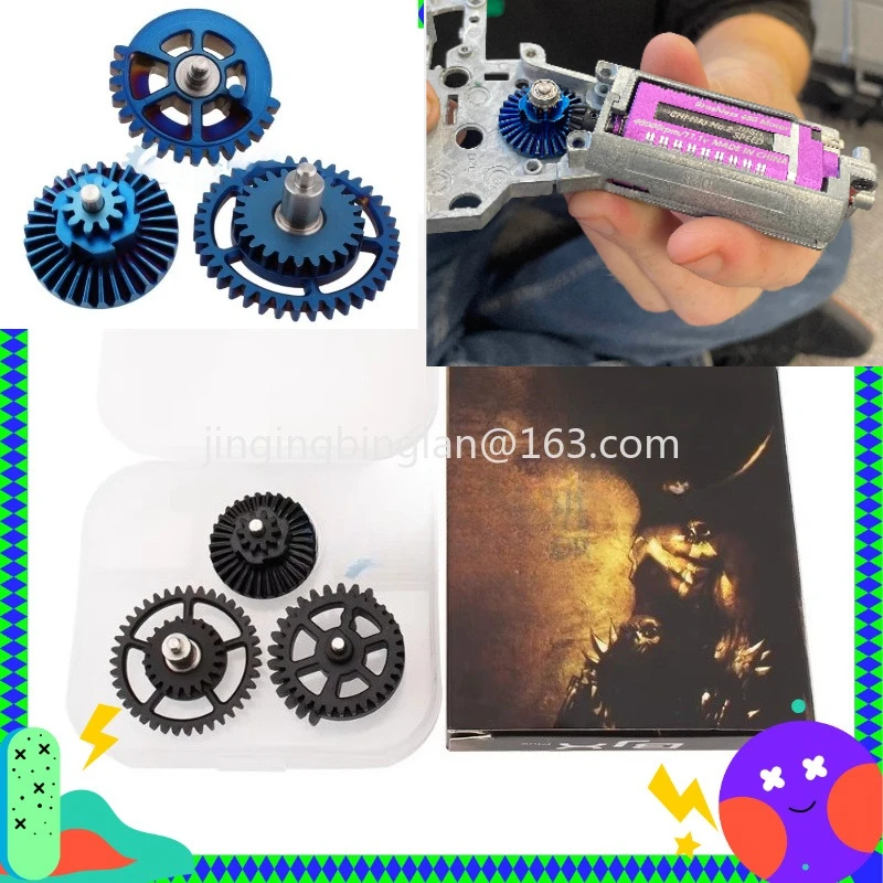 Factory Direct High Speed Titanium Shaft 13:1 16:1 18:1 Liquid Metal Gear Set for Air Gun Gel Easter Egg Accessories