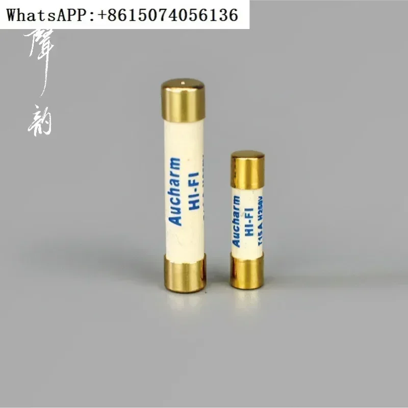 Sound Rhyme Hifi Silver Alloy Safe Tube 5X20 Gold Plated Cap Audio Amplifier CD Fuse 1A-15A（10PCS）