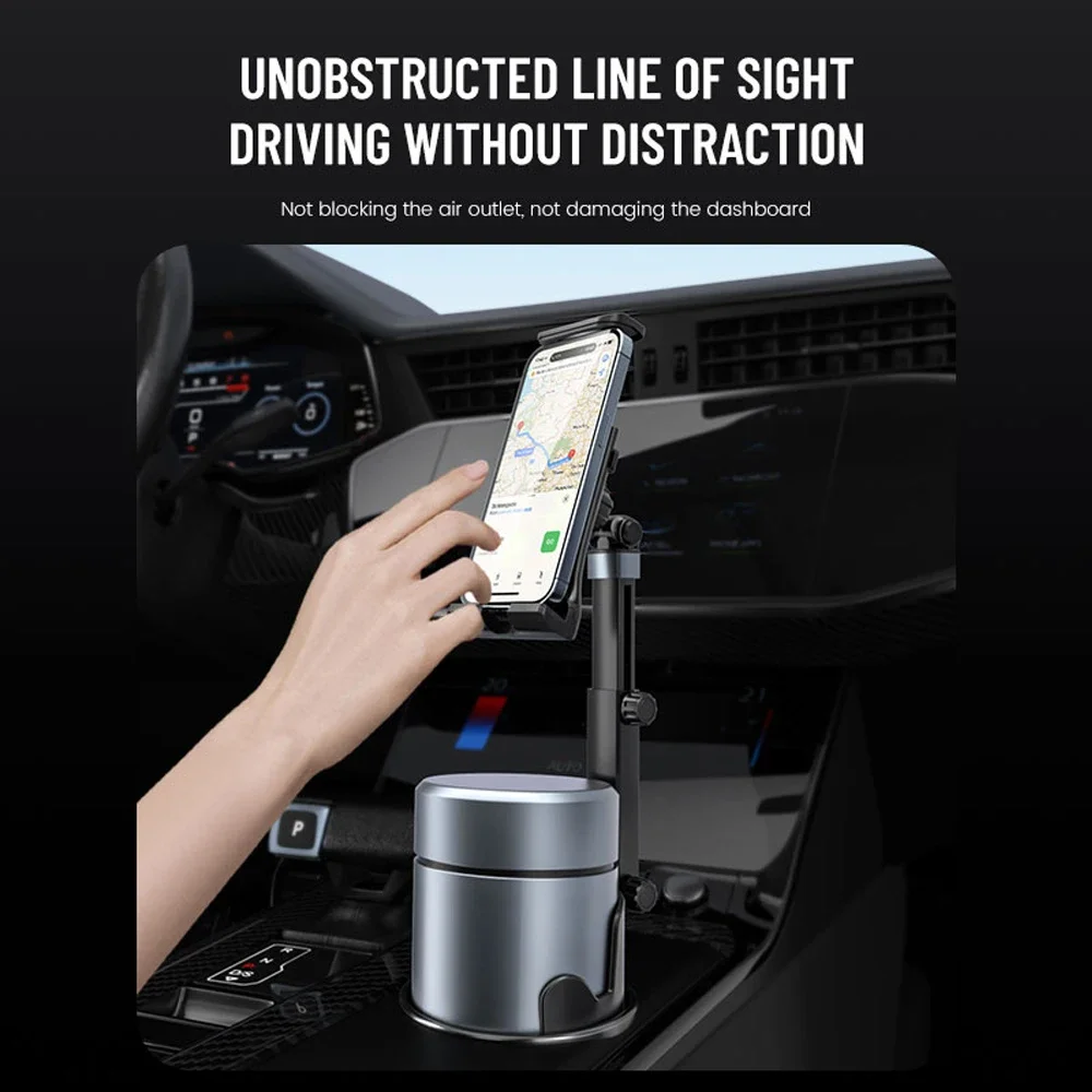 Car Cup Tablet Stand Holder Expander with Cell Phone Mount 360 Rotation Smartphone Auto Interior Accessories for Ipad 11 Inch image 3