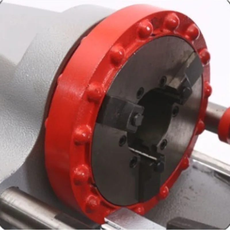 Máquina elétrica de corte e rosqueamento de tubos, 2 polegadas, totalmente automática, máquina de rosqueamento de aço redondo