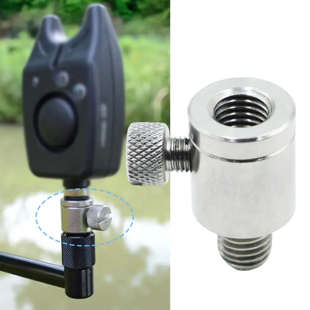 Adaptador de suporte de vara de pesca, aço inoxidável, rosca de 3/8 polegadas, suporte para vara de pesca, conector, acessórios de pesca de carpa