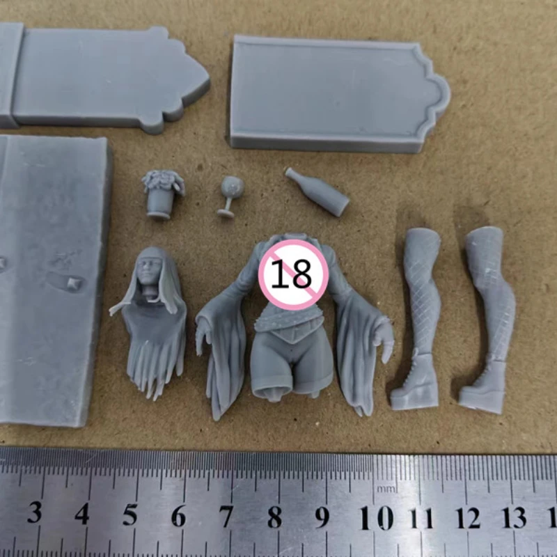 Raven Nsfw Full Resin Figure 1/24 Scale 75mm Assemble Miniature Model Kit Unassembled Unpainted Diorama Toys