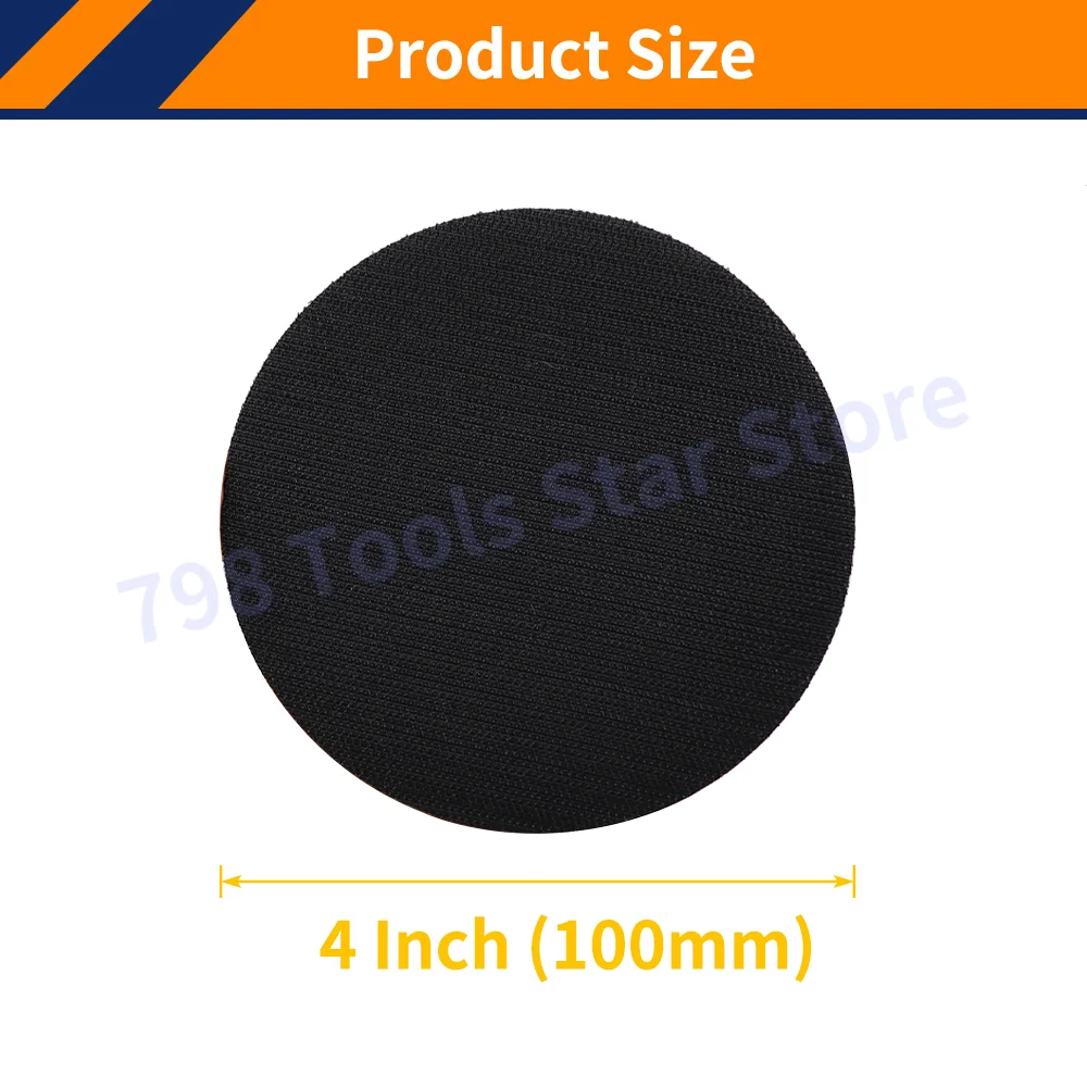 1PC 4 Inch Hook&Loop Backing Pad Rotary Backing Sanding Pads M10/14 Thread Polishing Buffing Pads for Rotary Polisher and Sander